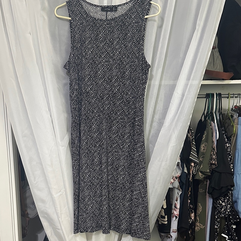 Apt. 9 Black and White Textured Midi Dress